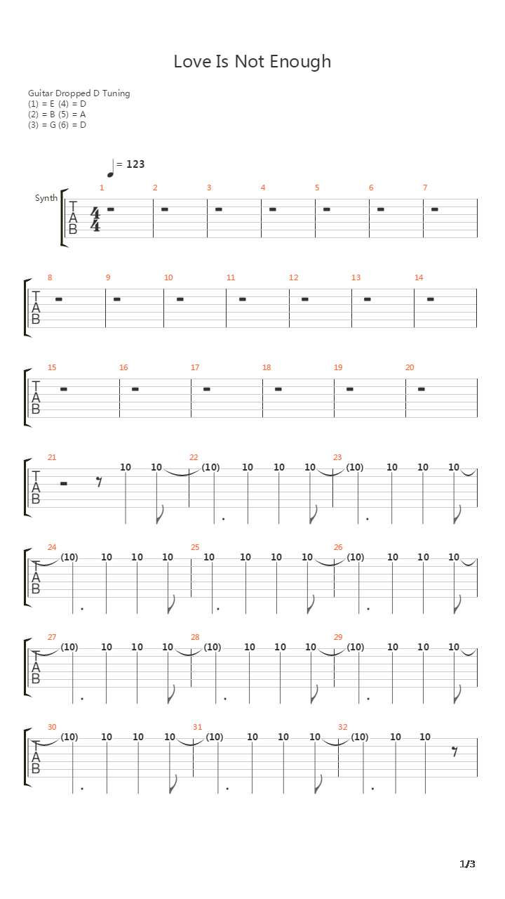 Love Is Not Enough吉他谱