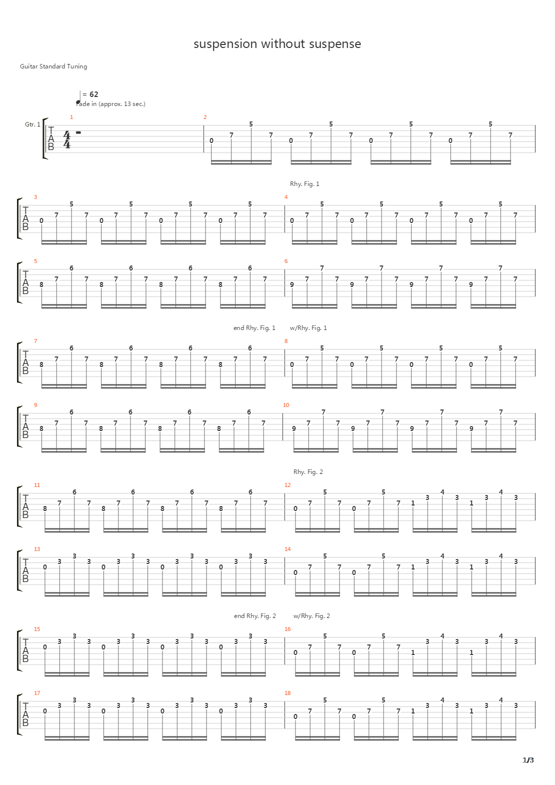 Suspension Without Suspense吉他谱