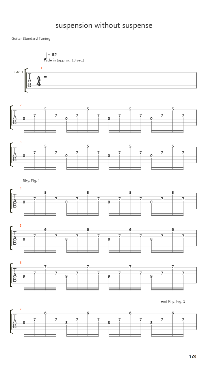 Suspension Without Suspense吉他谱