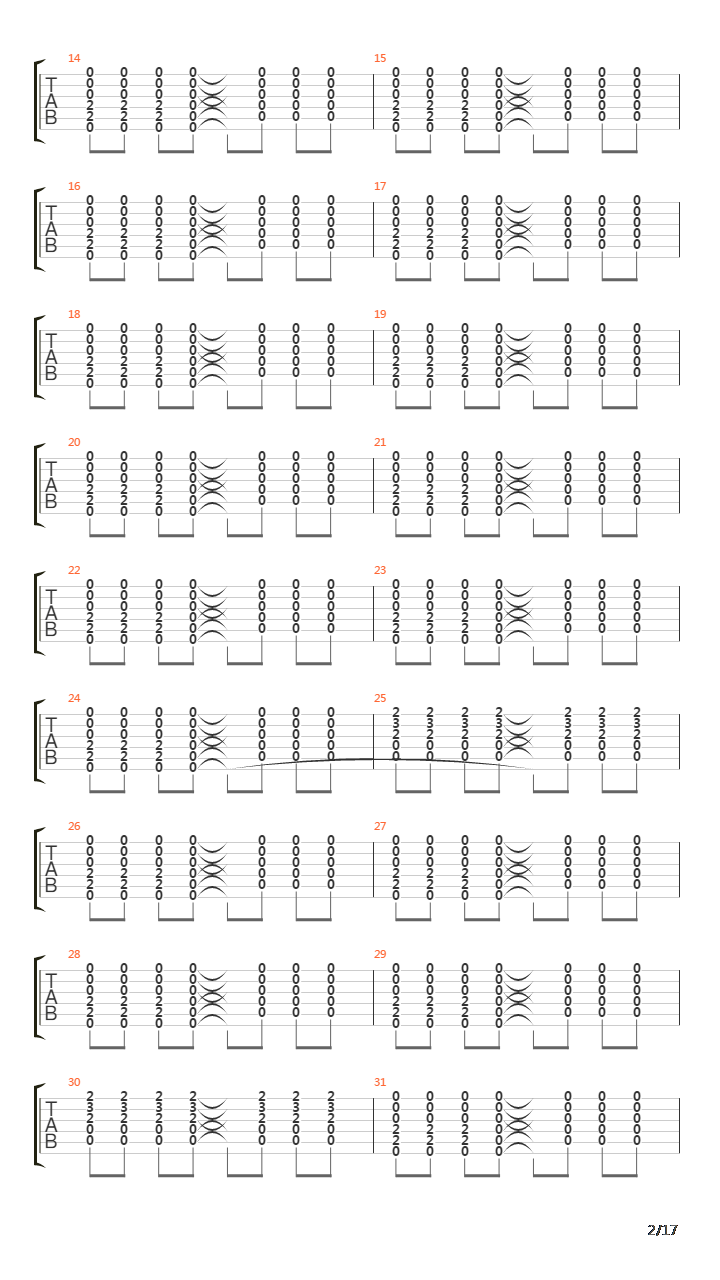 A L'arrière Des Taxis吉他谱