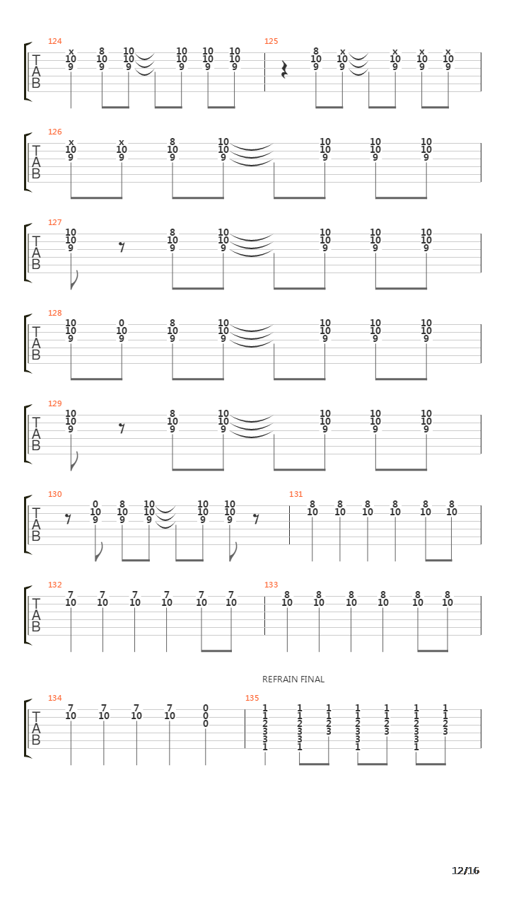 Les ecorches吉他谱