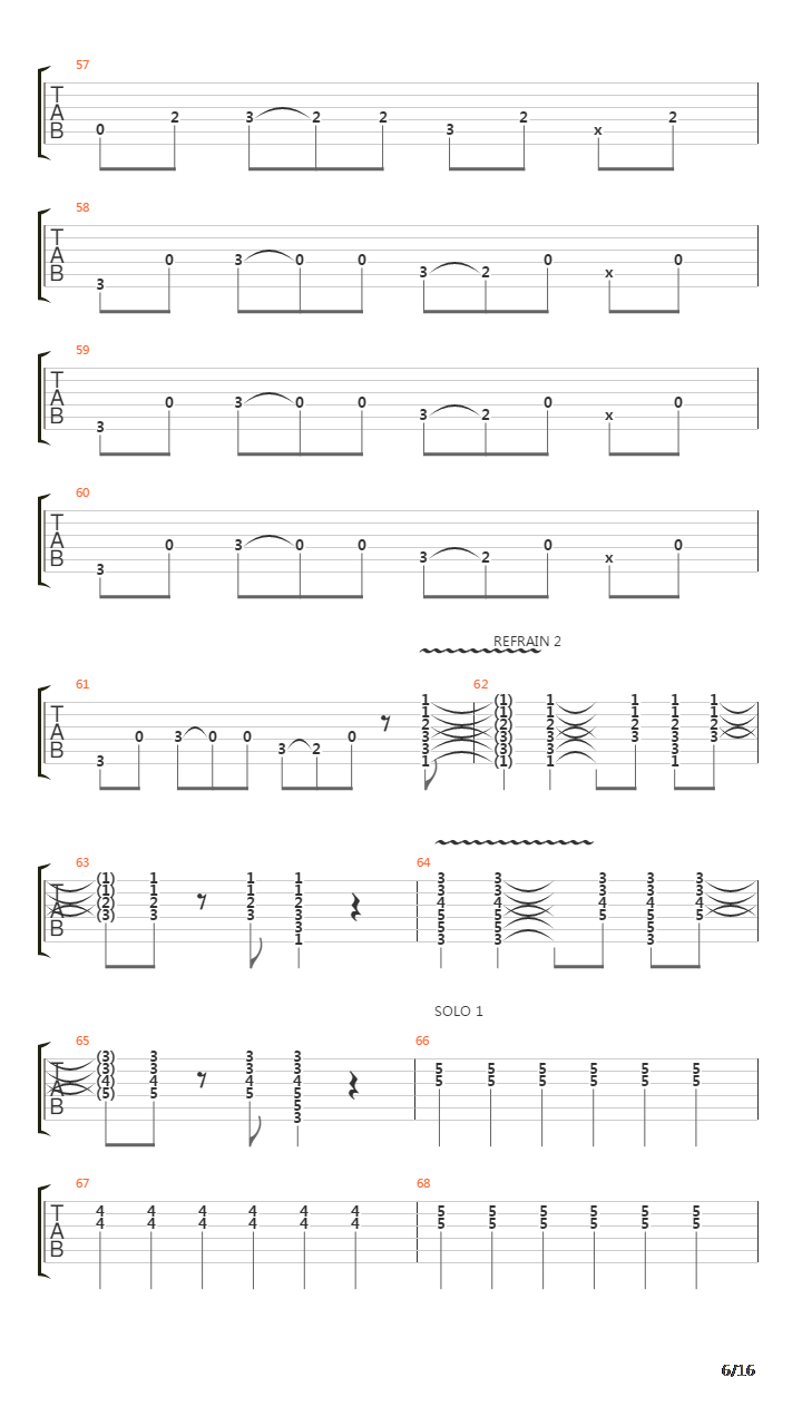 Les ecorches吉他谱