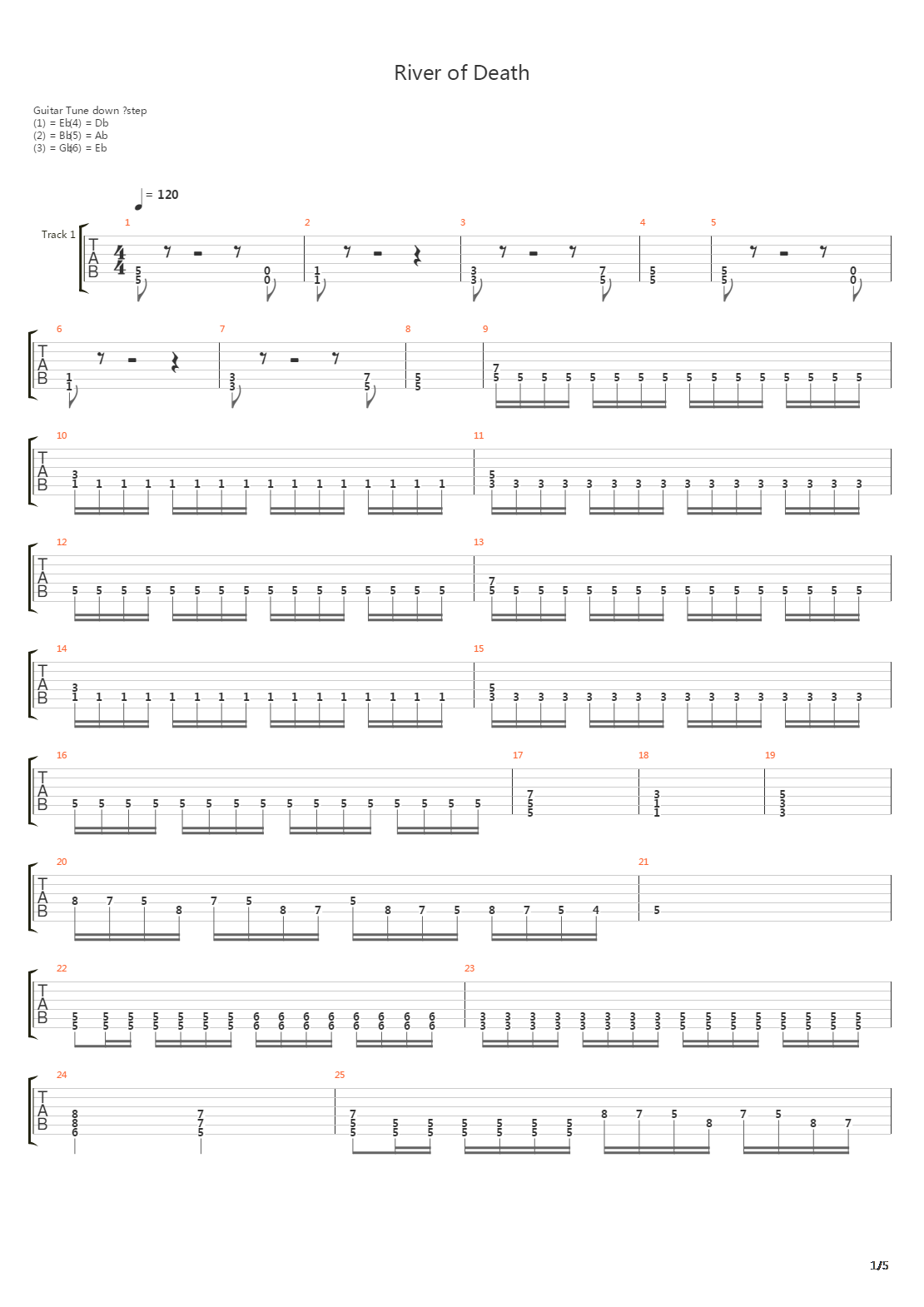 River Of Death吉他谱