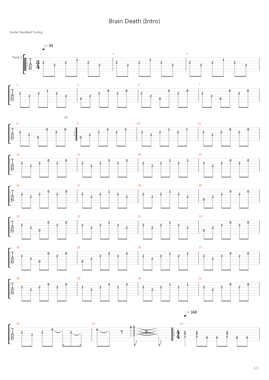 Brain Death (Intro)吉他谱