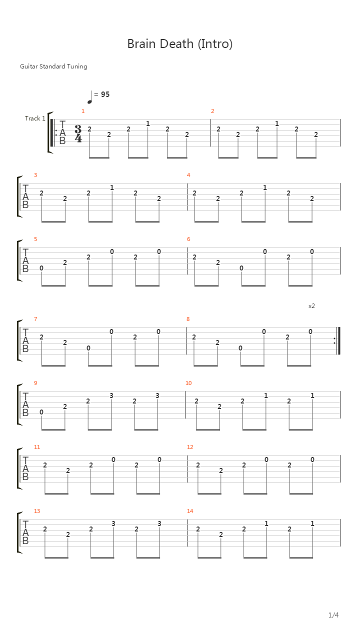 Brain Death (Intro)吉他谱