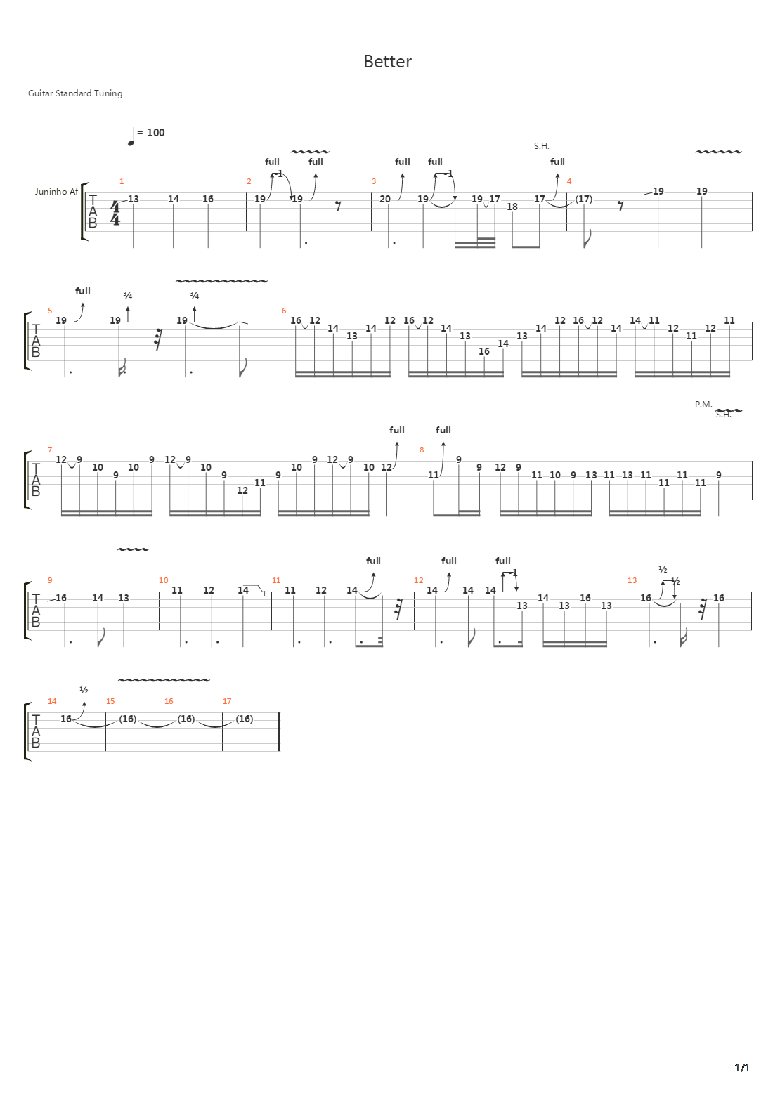 Better(Solo)吉他谱