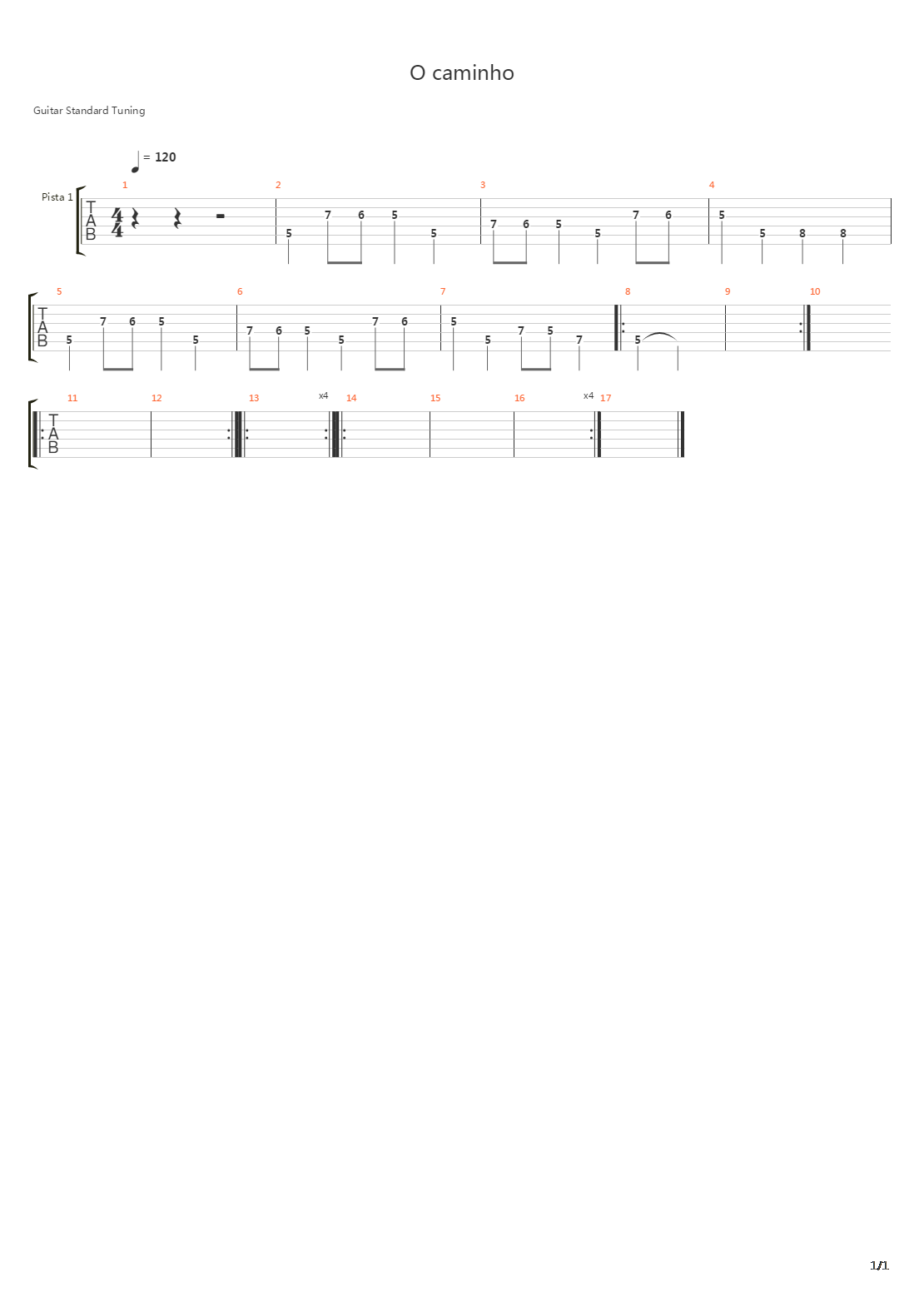 Caminho吉他谱