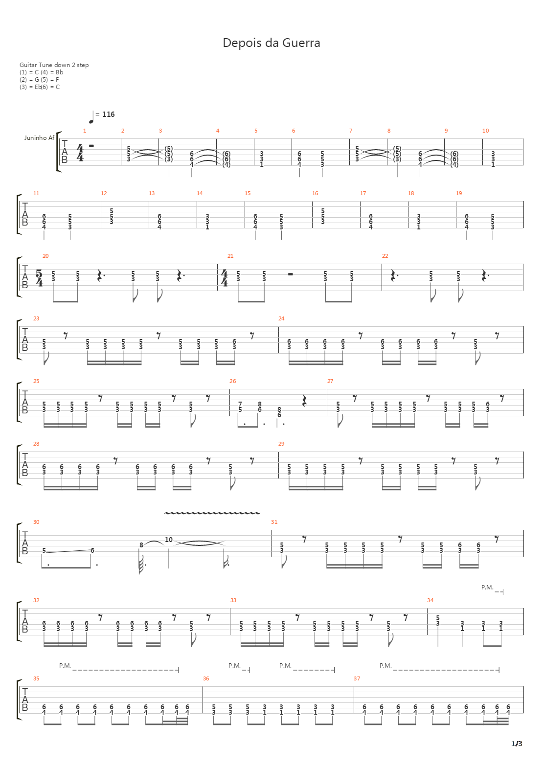 Depois Da Guerra(Completa)吉他谱