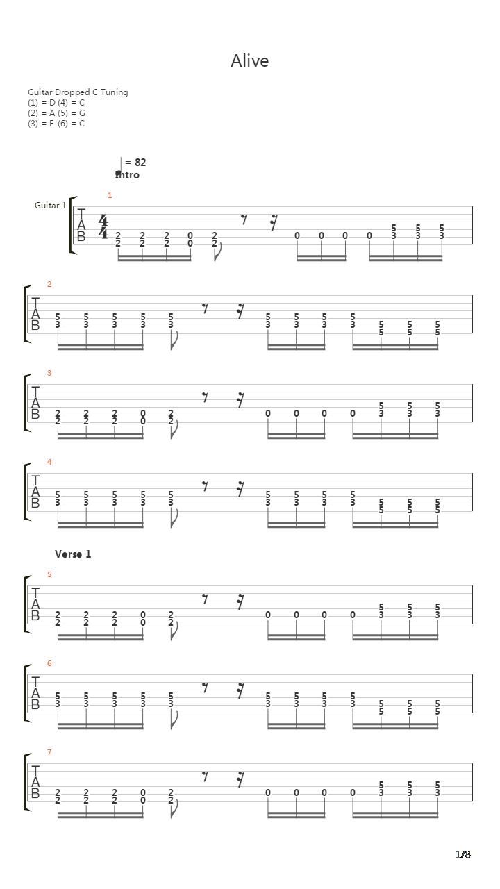 Gloria (Instrumental)吉他谱