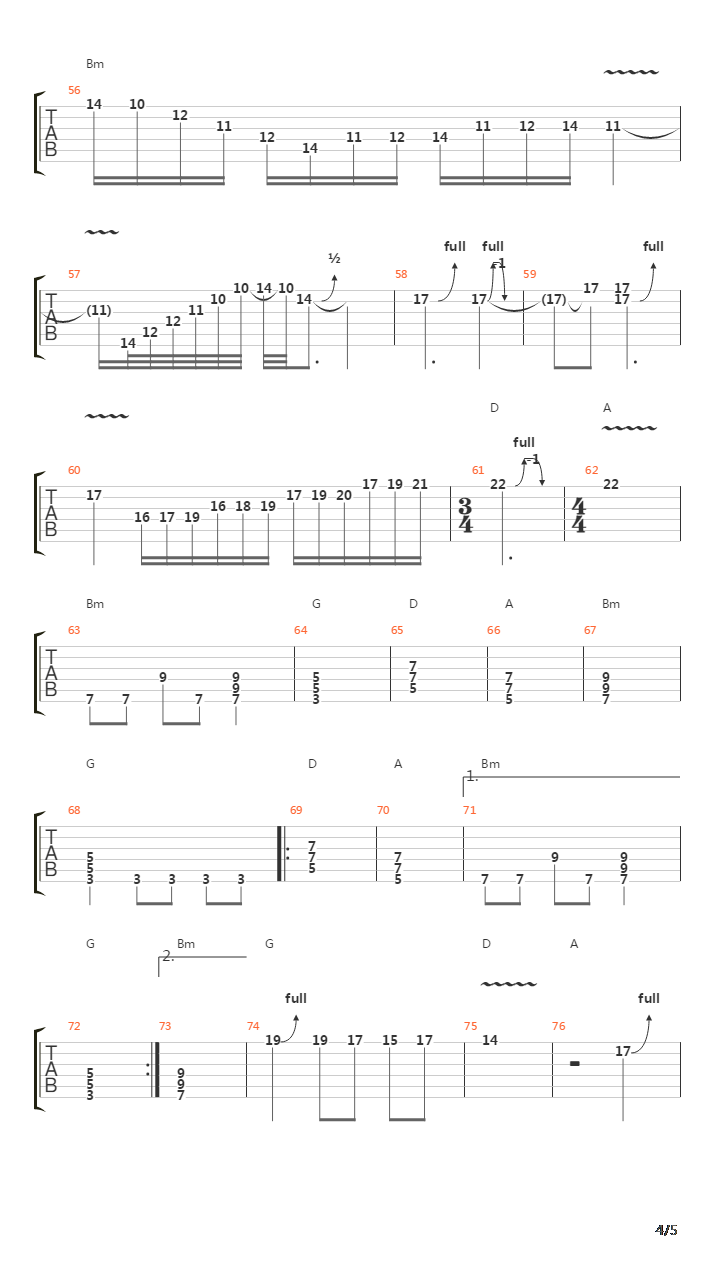 Te-Escolhi吉他谱