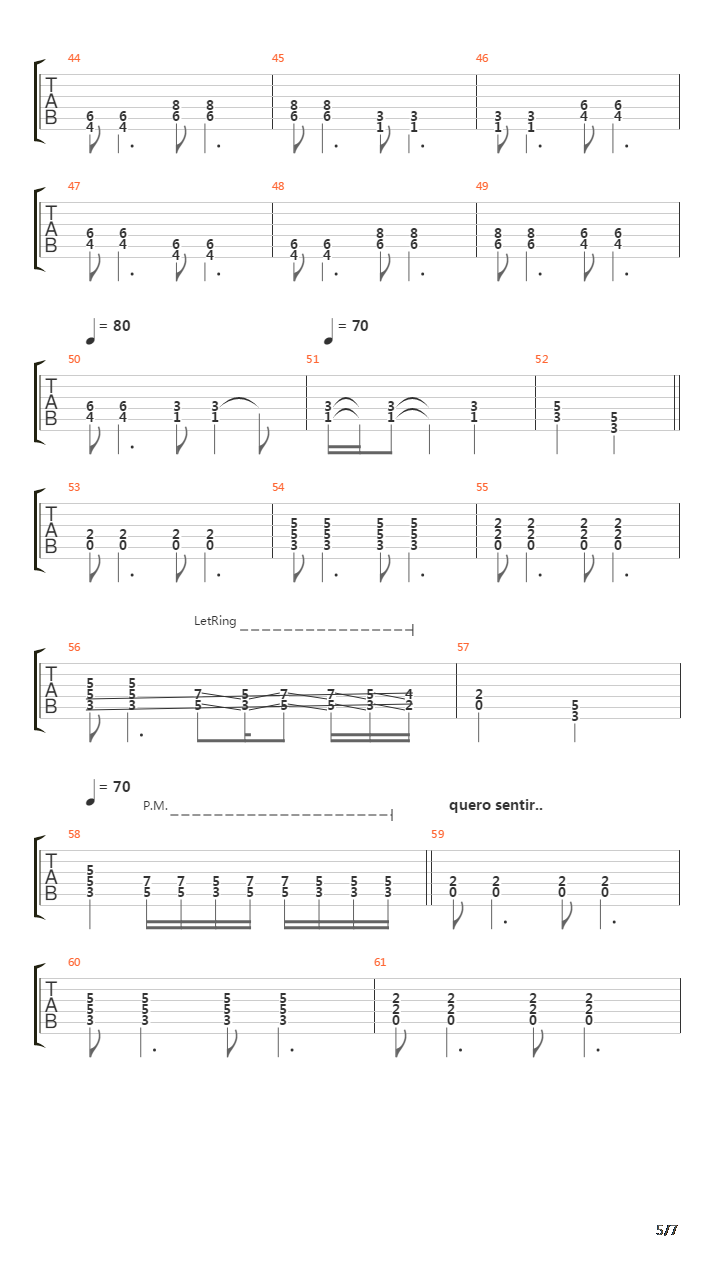 Tua Mão吉他谱