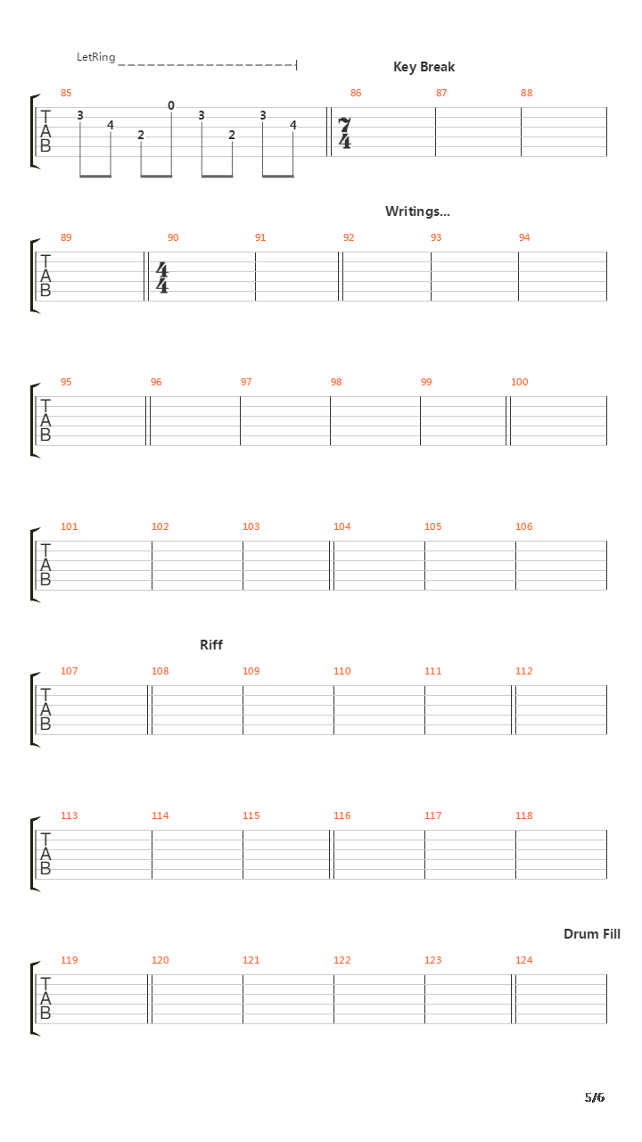 The Lines In My Hand吉他谱