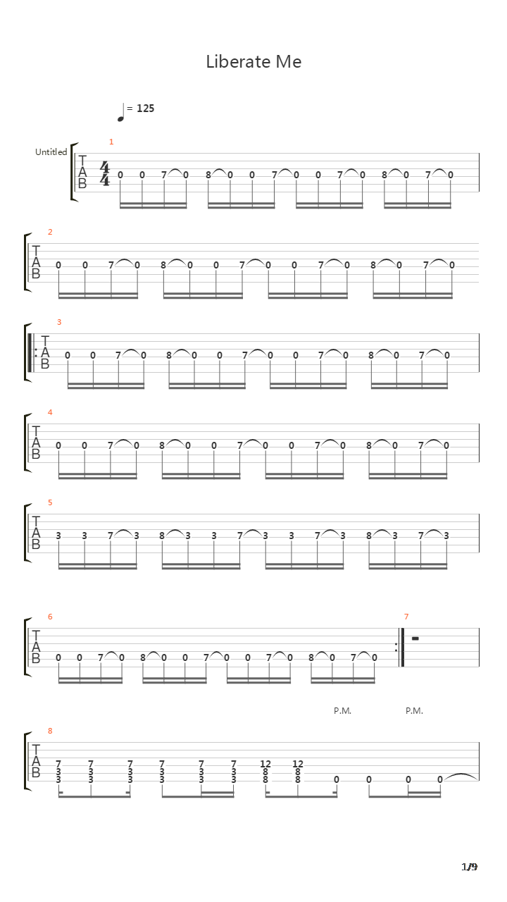 Liberate Me吉他谱