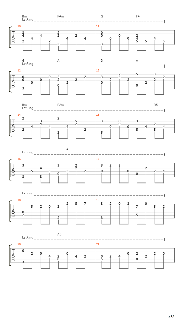 Canon吉他谱