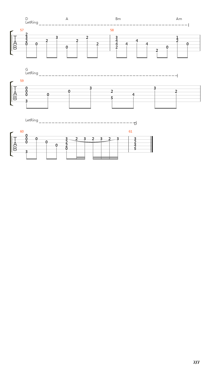 Canon吉他谱