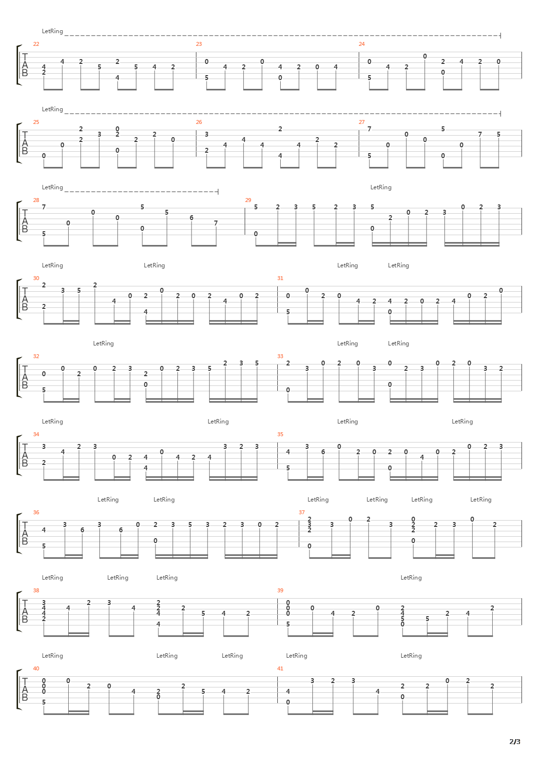 Canon吉他谱