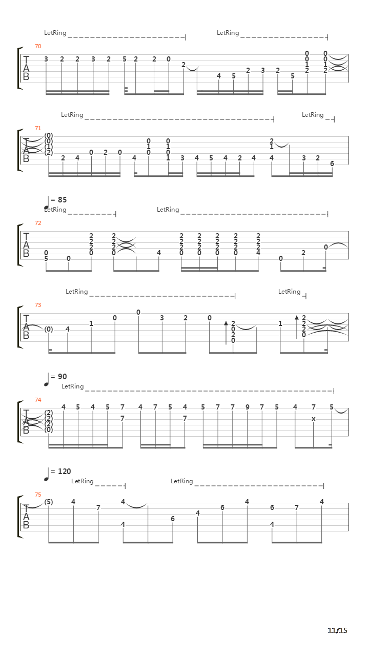 La Barrosa吉他谱