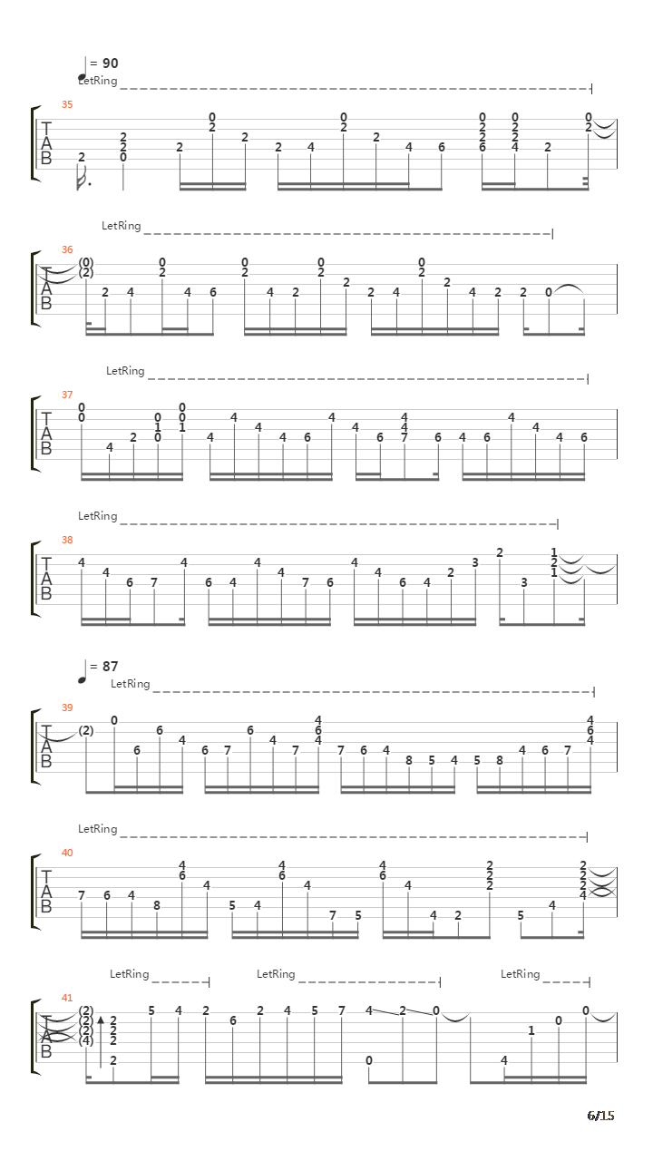 La Barrosa吉他谱