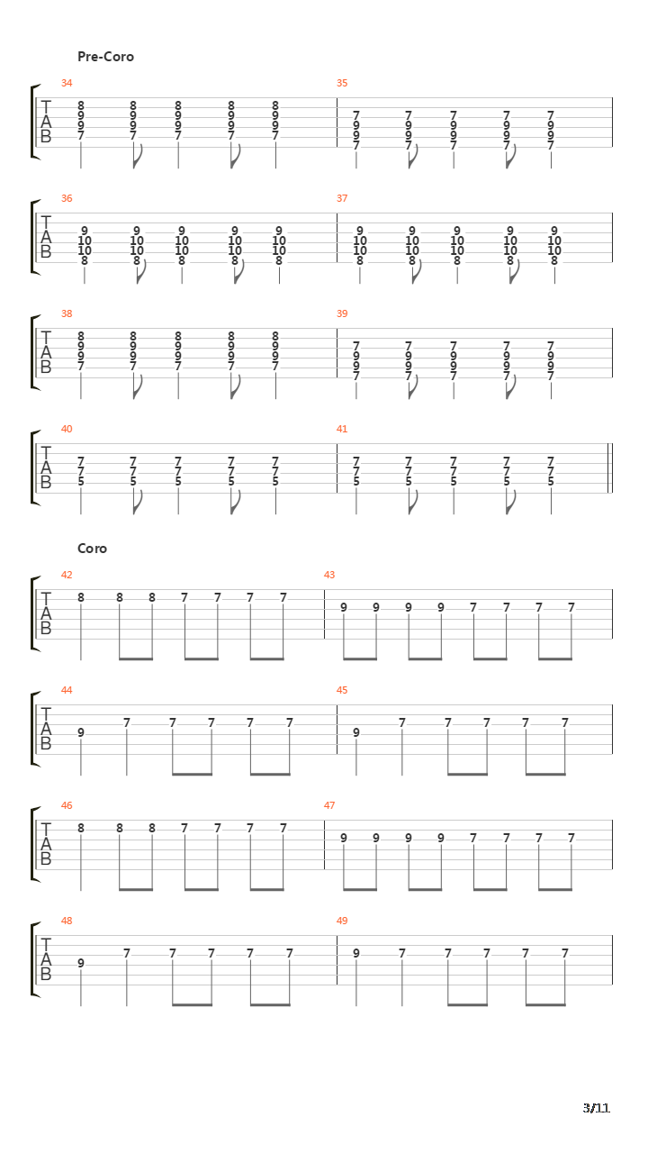 Color Negro Pasión吉他谱