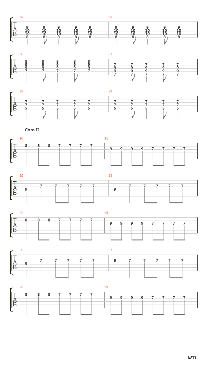 Color Negro Pasión吉他谱