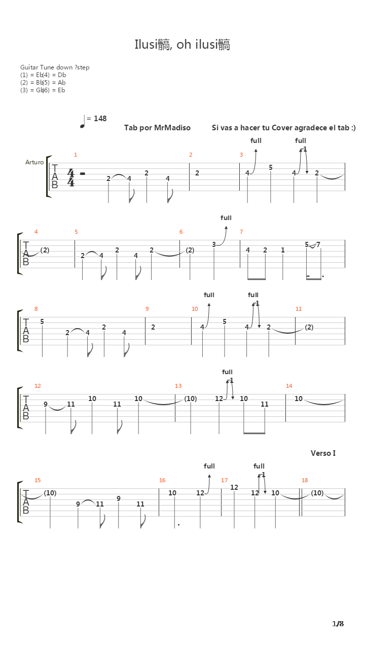 Ilusion, Oh Ilusion吉他谱