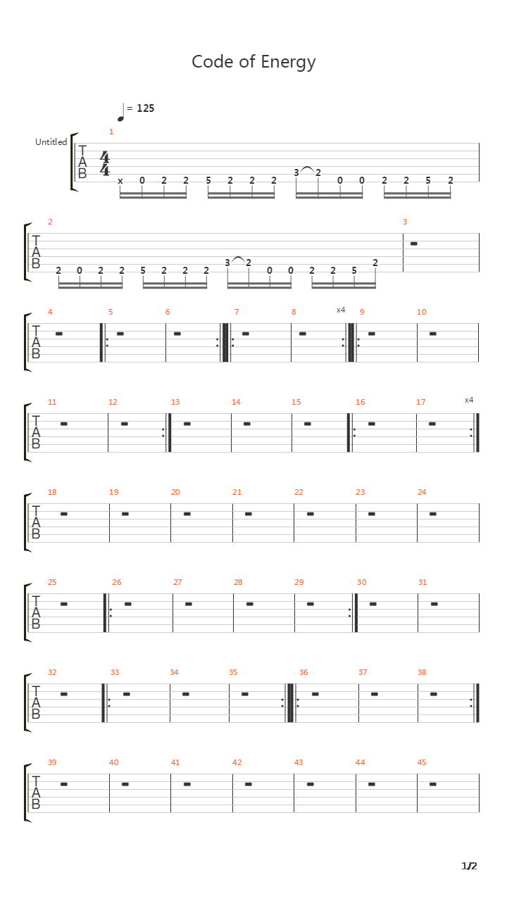 Code Of Energy吉他谱