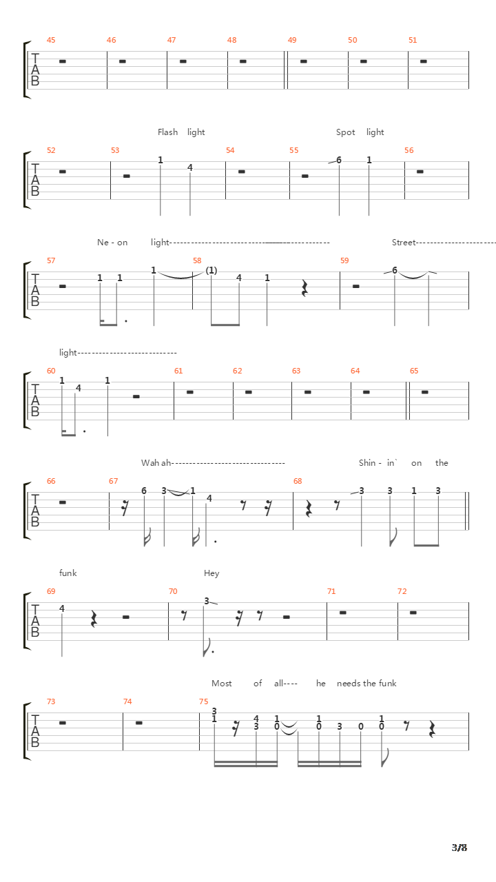 Flashlight吉他谱
