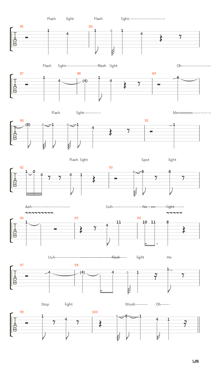 Flashlight吉他谱