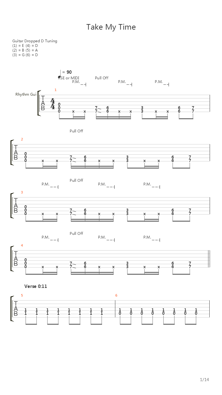 Take My Time(2716)吉他谱
