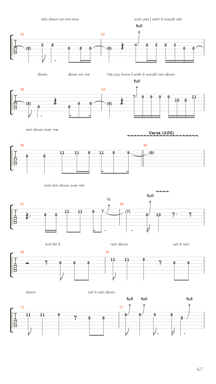 I Wish It Would Rain Down吉他谱