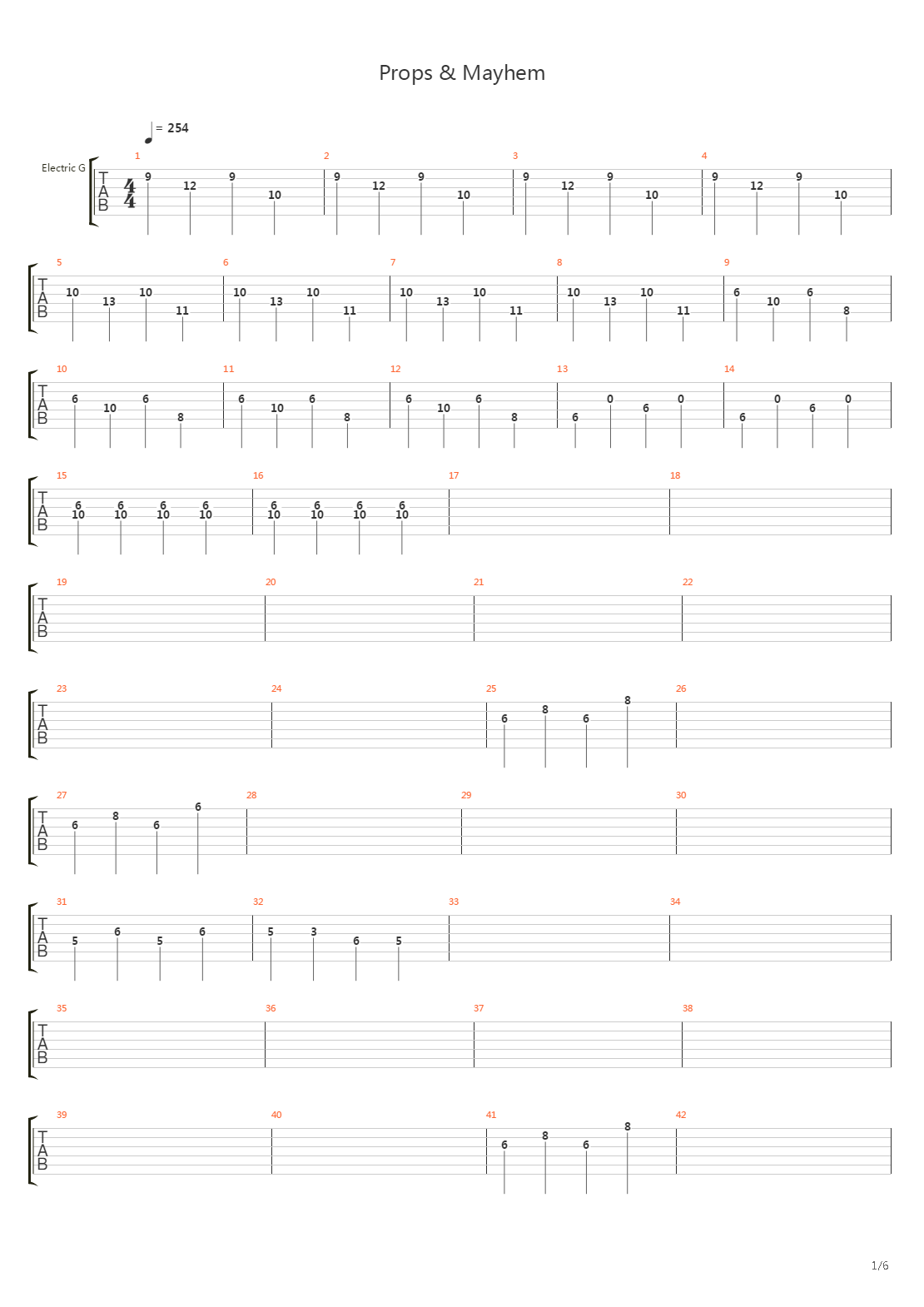 Props & Mayhem吉他谱