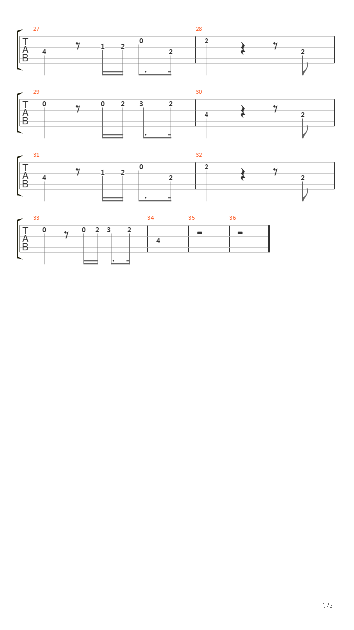 Les Corons吉他谱