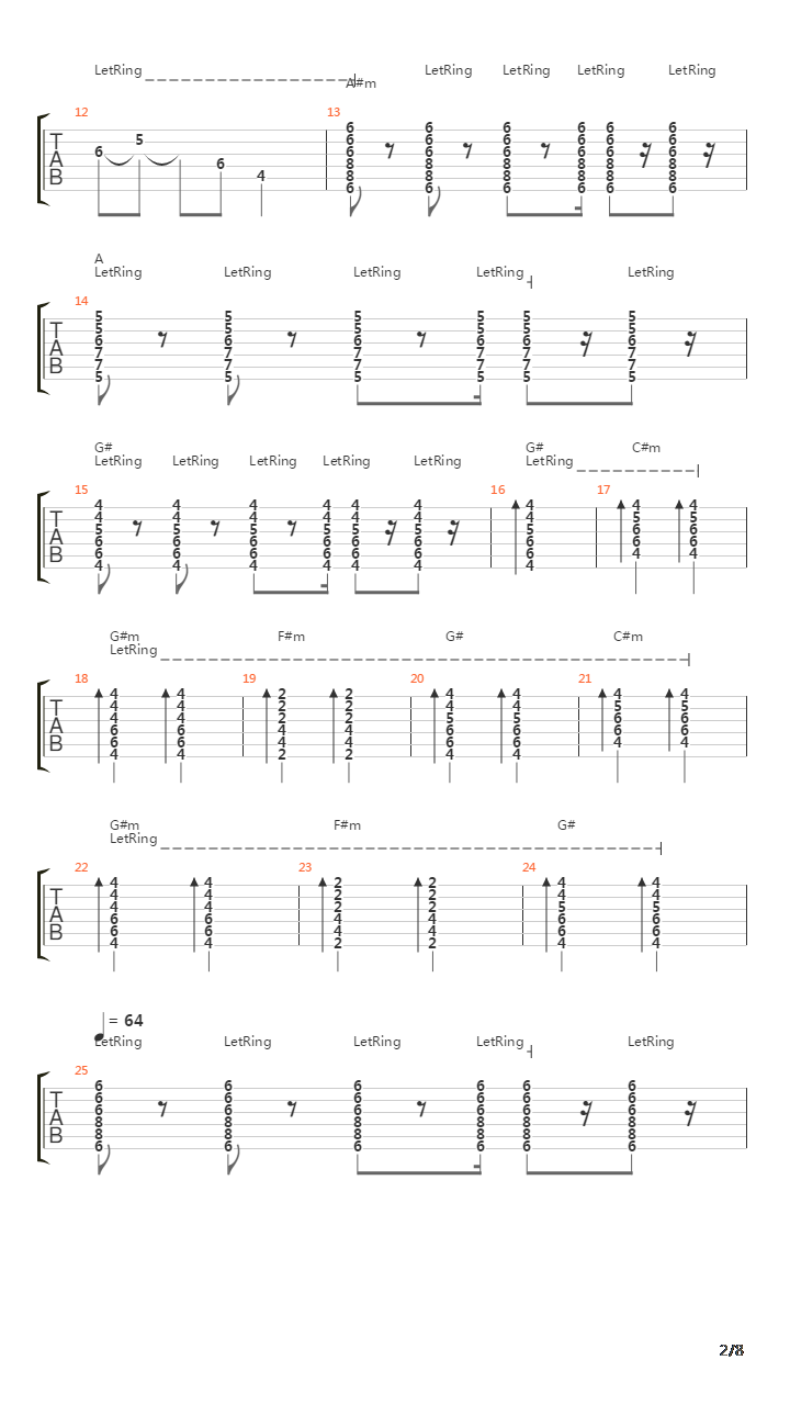 Echoes (Guitars Only)(3345)吉他谱