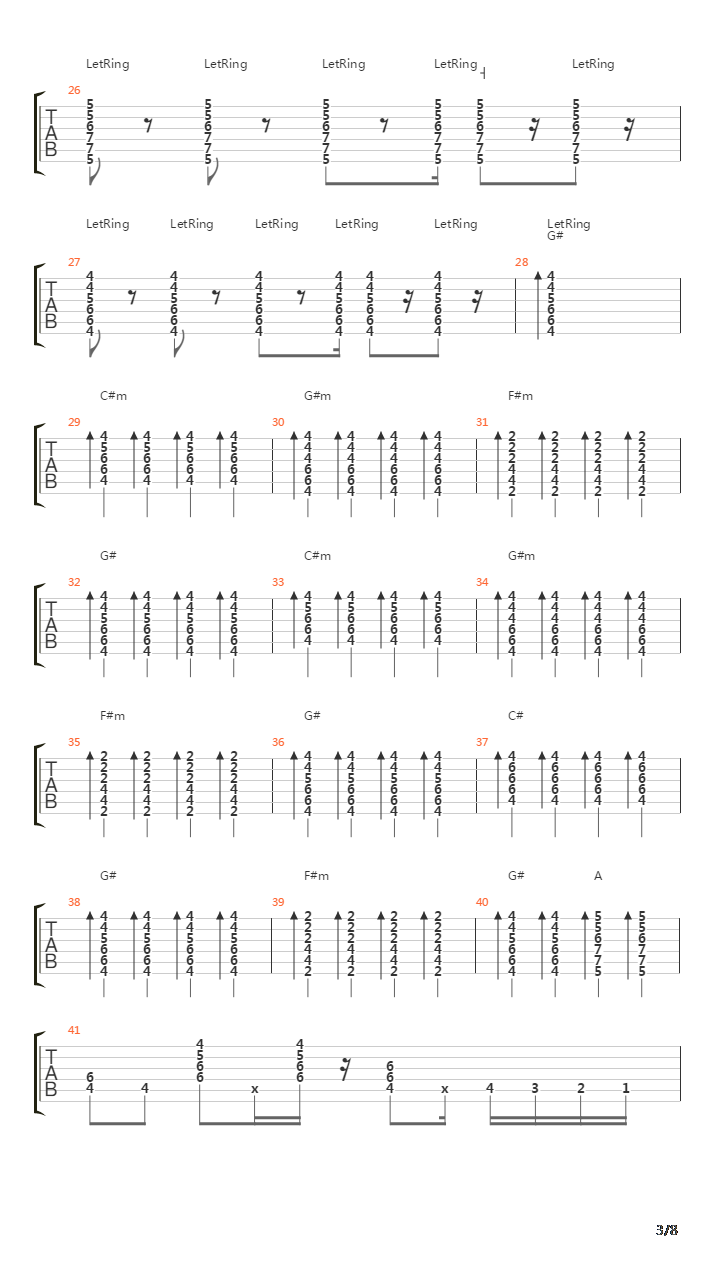 Echoes (Guitars Only)(3345)吉他谱