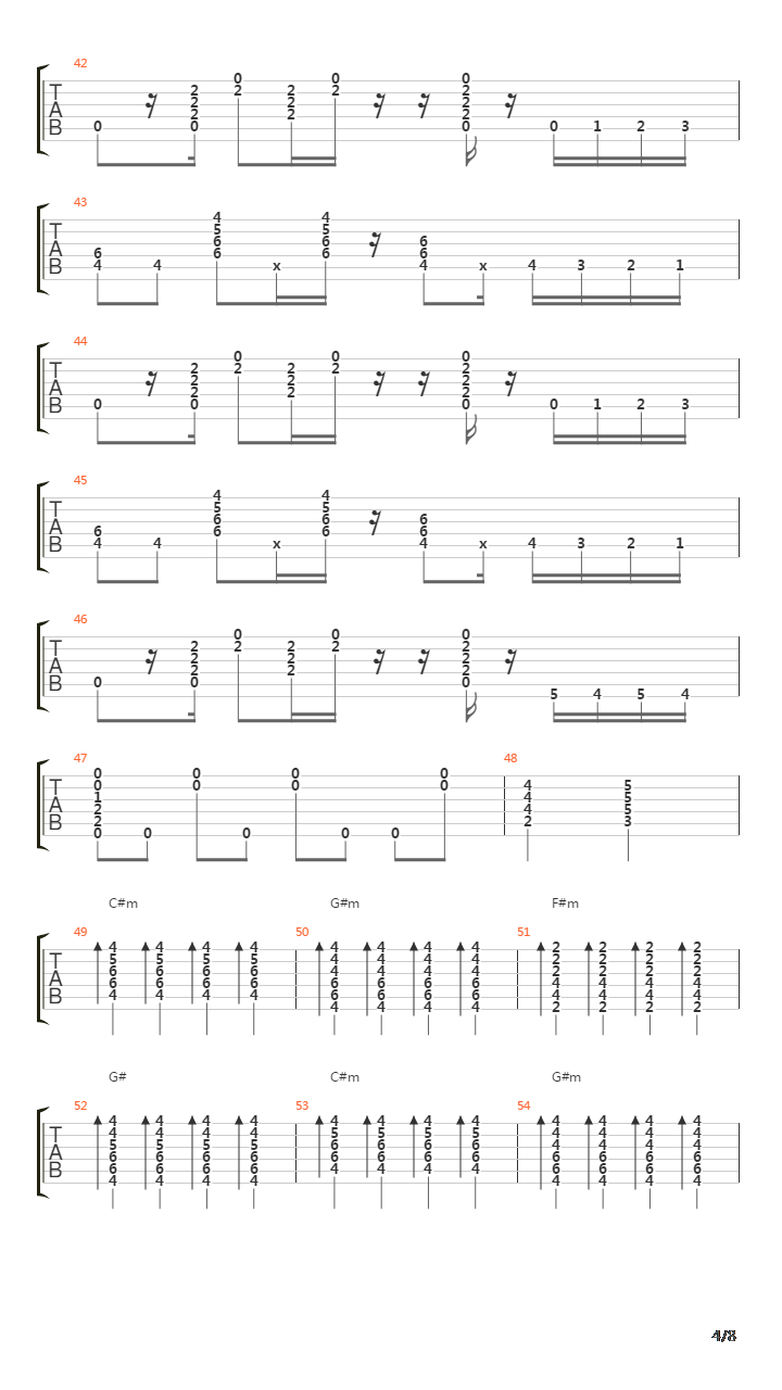 Echoes (Guitars Only)(3345)吉他谱