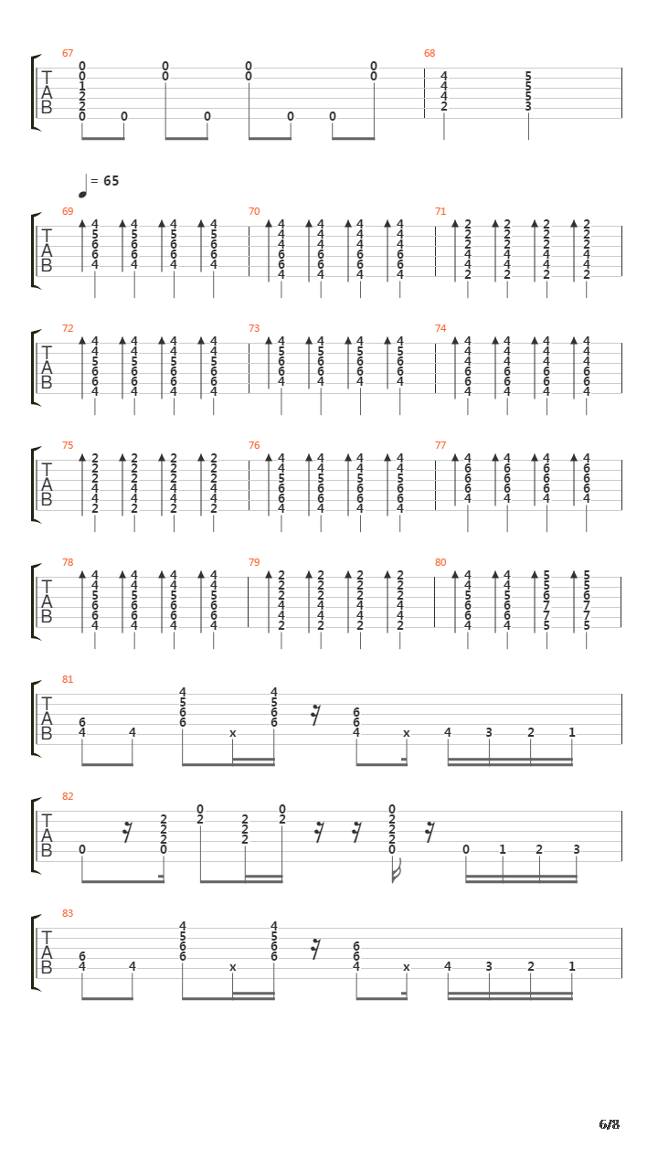 Echoes (Guitars Only)(3345)吉他谱