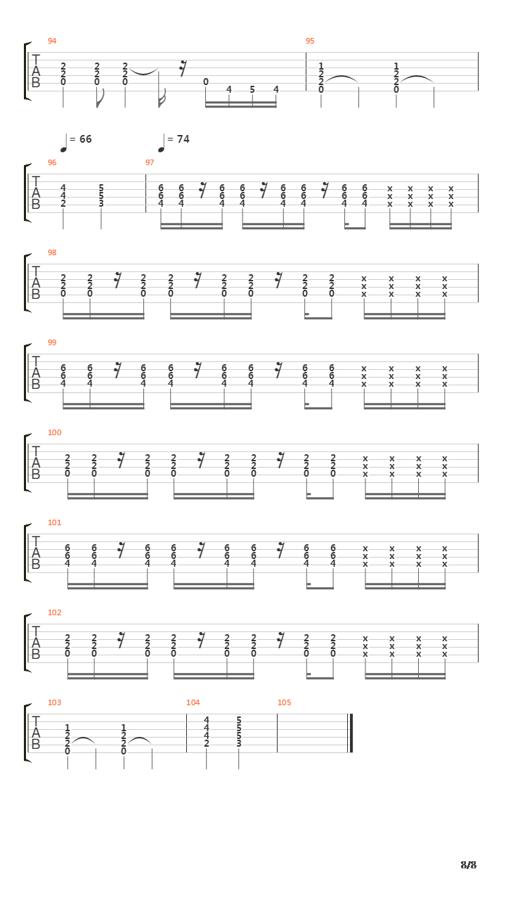 Echoes (Guitars Only)(3345)吉他谱