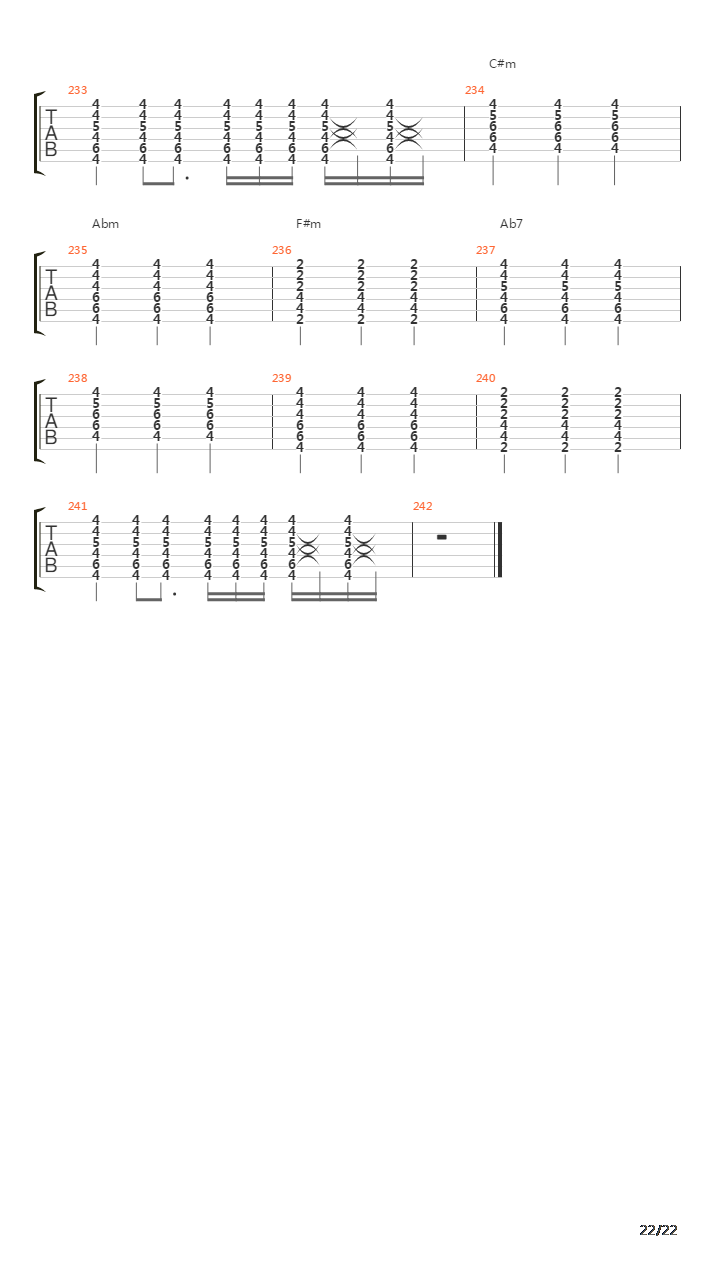 Echoes吉他谱