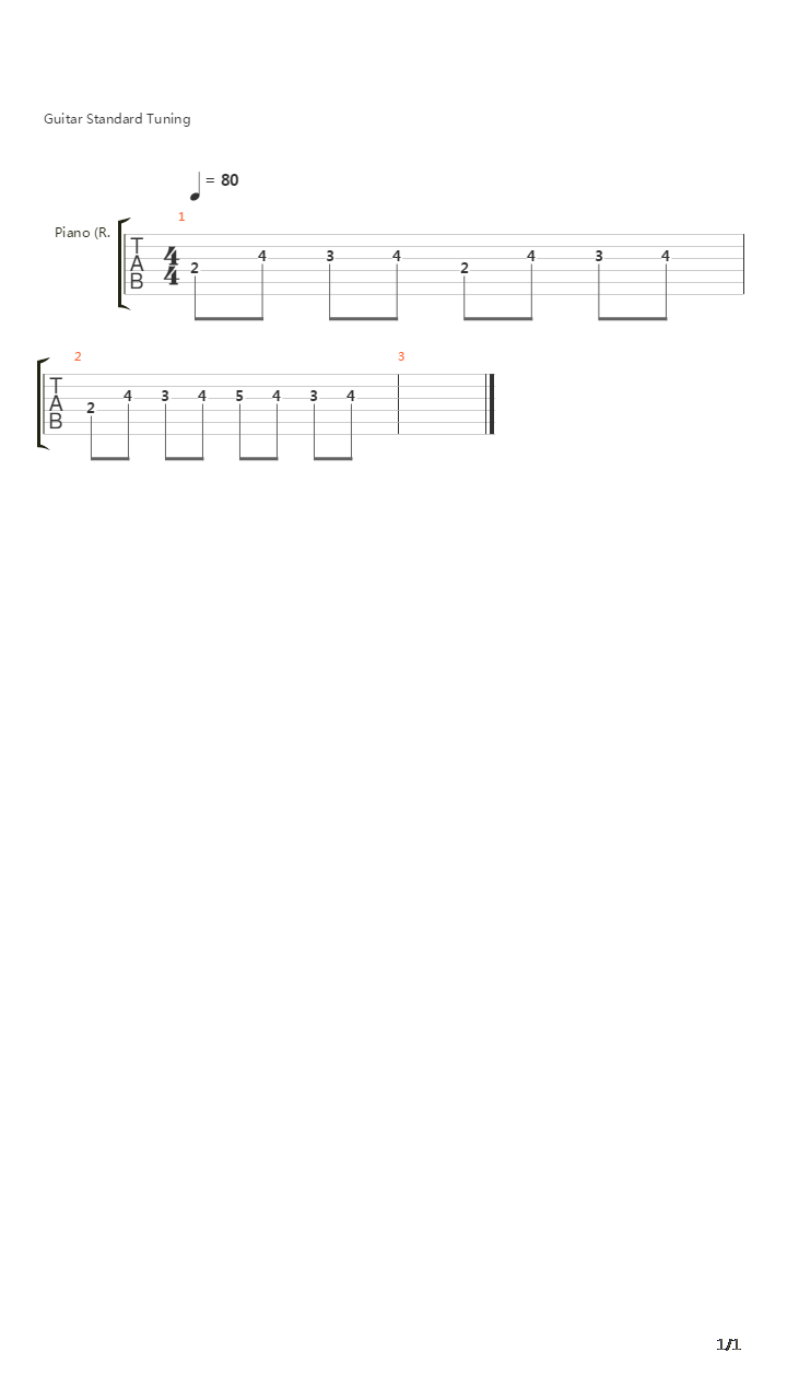 The Trial (Hard Riff Version)吉他谱