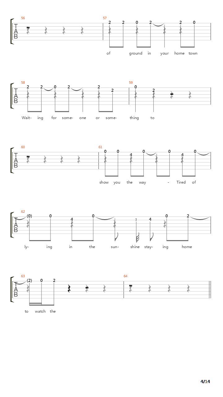 Time吉他谱