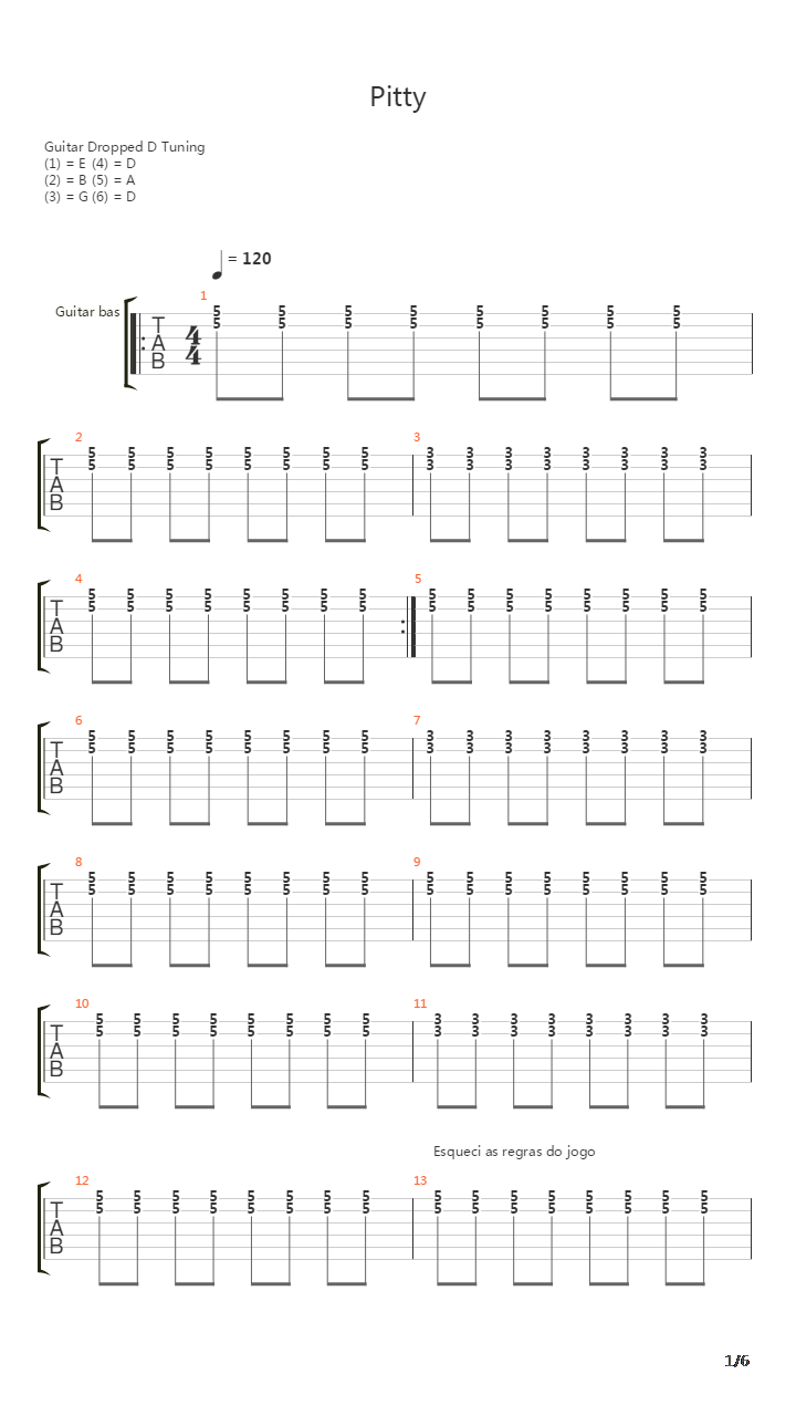 Brinquedo Torto吉他谱