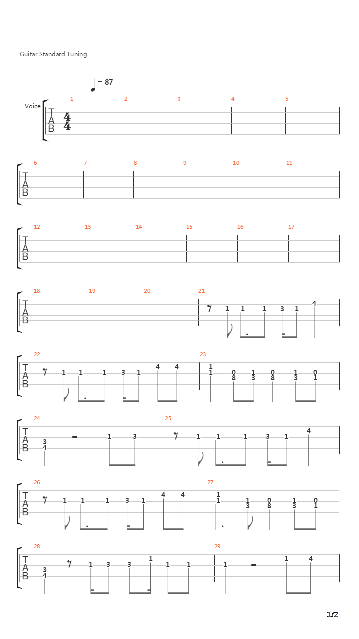 Rhythm Of Love吉他谱