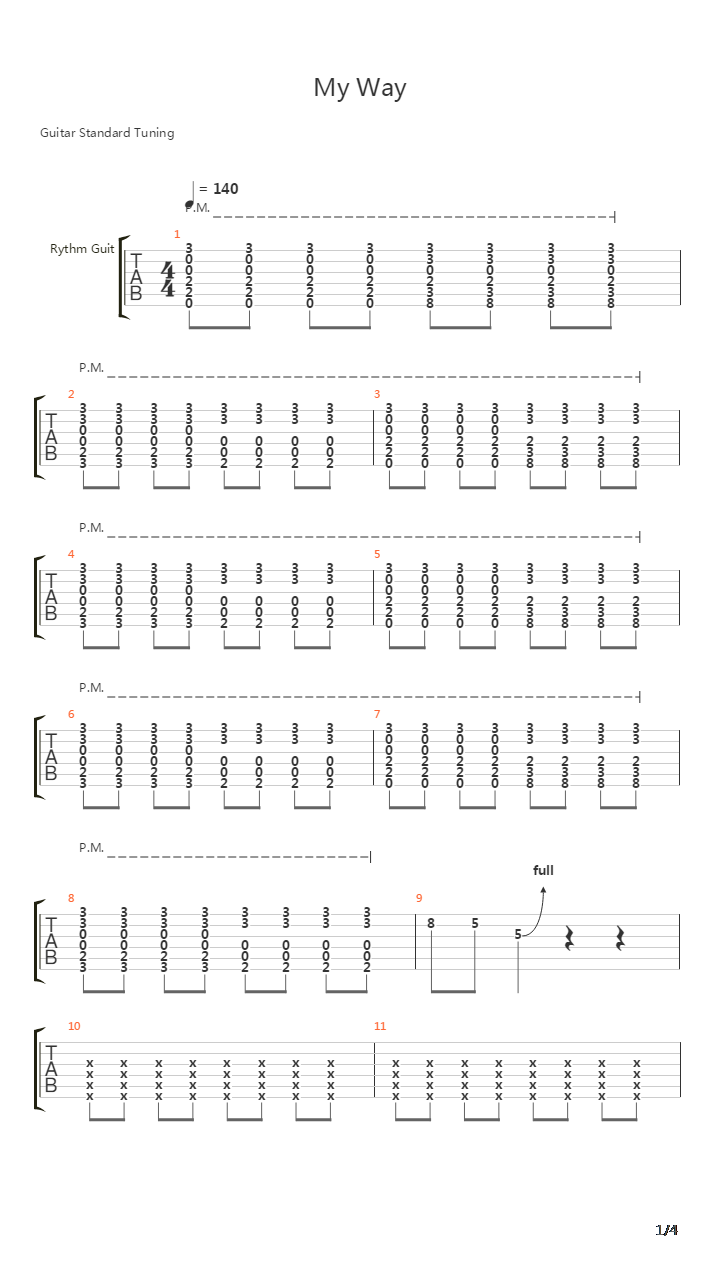 My Way吉他谱