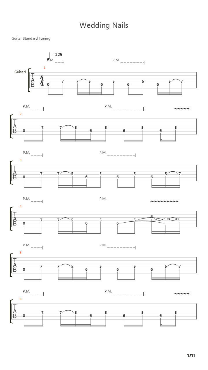 Wedding Nails吉他谱