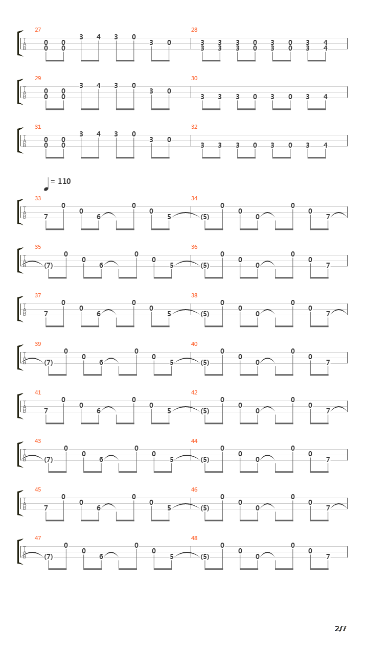 5500 Miles吉他谱