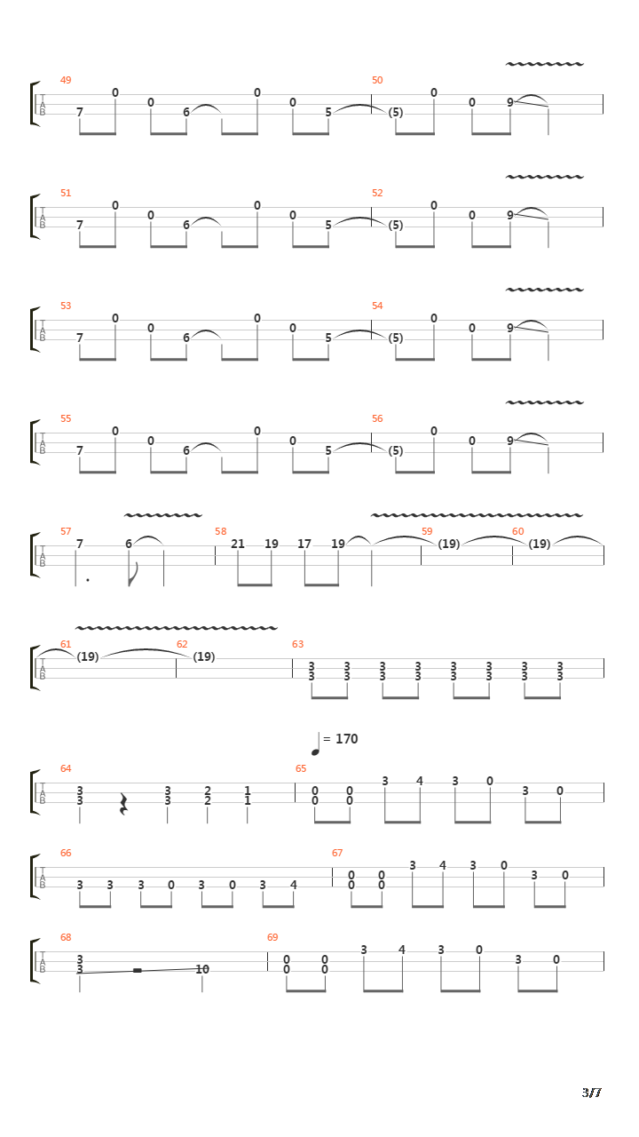 5500 Miles吉他谱