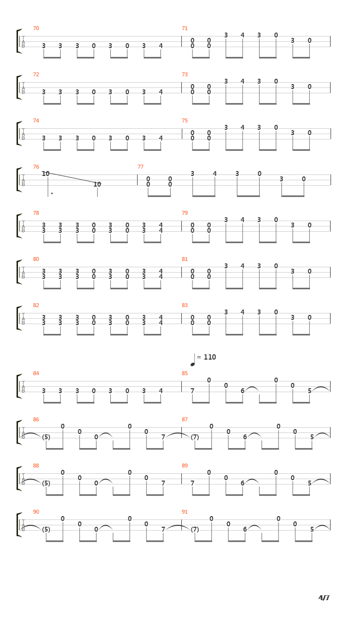 5500 Miles吉他谱