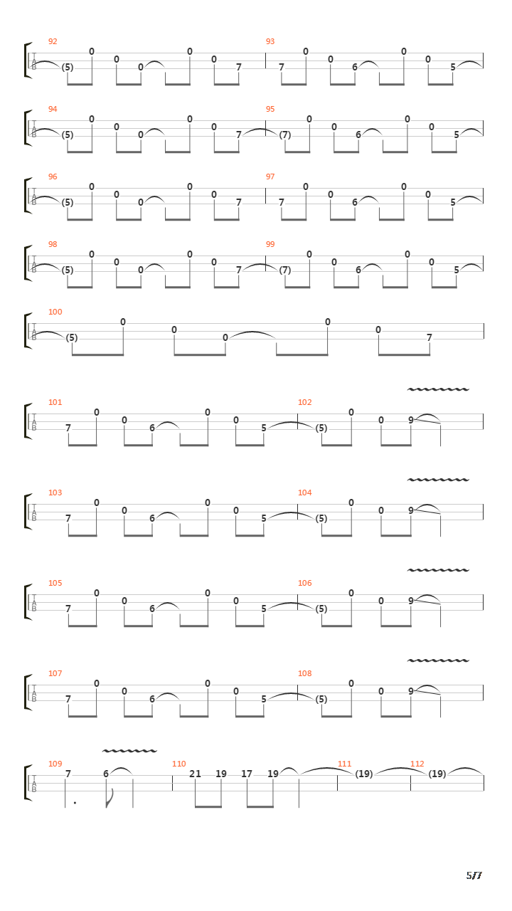 5500 Miles吉他谱