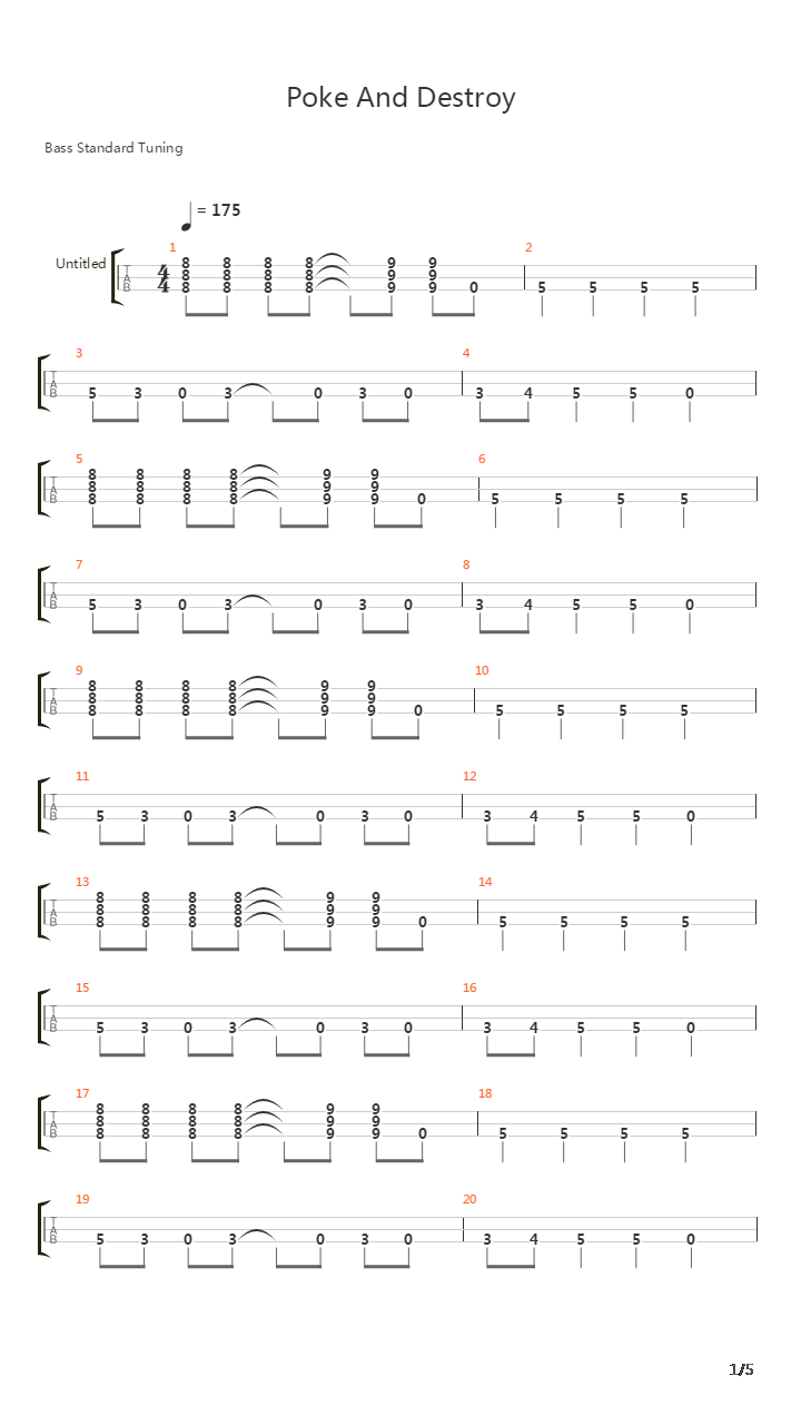 Poke And Destroy吉他谱