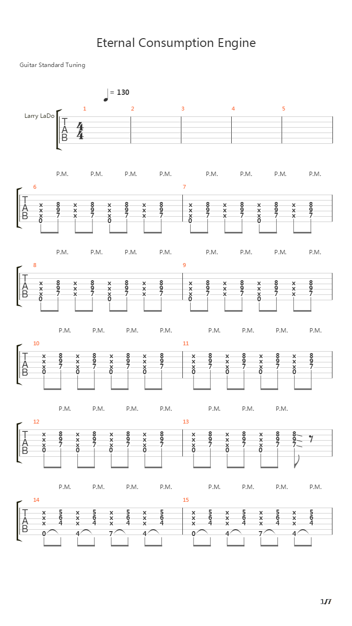 Eternal Consumption Engine吉他谱